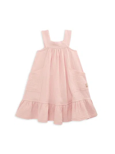Calvin Klein Jeans Est.1978 Kids' Little Girl's Gauze Sleeveless Dress In Pink Multi