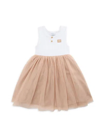 Calvin Klein Jeans Est.1978 Kids' Little Girl's Tulle Dress In Pink Multi