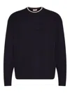 Calvin Klein Jeans Est.1978 Logo Crew-neck Knitwear In Blue