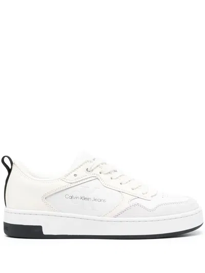 Calvin Klein Jeans Est.1978 Logo-debossed Panelled Sneakers In White