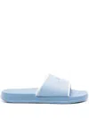 Calvin Klein Jeans Est.1978 Logo-detail Layered Slides In Blue