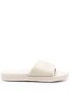 Calvin Klein Jeans Est.1978 Logo-embossed Layered Slides In Green