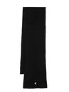 Calvin Klein Jeans Est.1978 Logo-patch Wraparound-style Scarf In Black