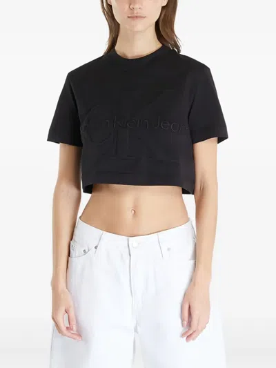 Calvin Klein Jeans Est.1978 Logo-embroidered T-shirt In Animal Print