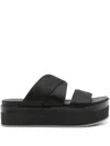 Calvin Klein Jeans Est.1978 Logo-jacquard Flatform Sandals In Black