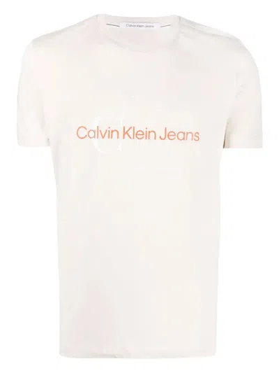 Calvin Klein Jeans Est.1978 Logo-lettering T-shirt In White