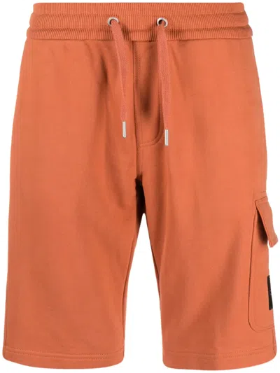 Calvin Klein Jeans Est.1978 Logo-patch Cotton Track Pants In Orange