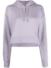 Calvin Klein Jeans Est.1978 Logo-patch Cropped Hoodie In Purple