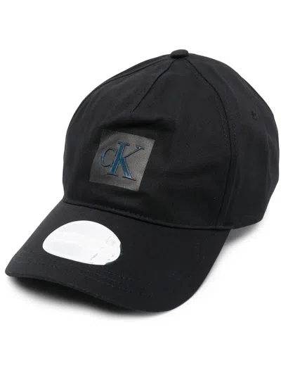 Calvin Klein Jeans Est.1978 Logo-patch Organic Cotton Cap In Black