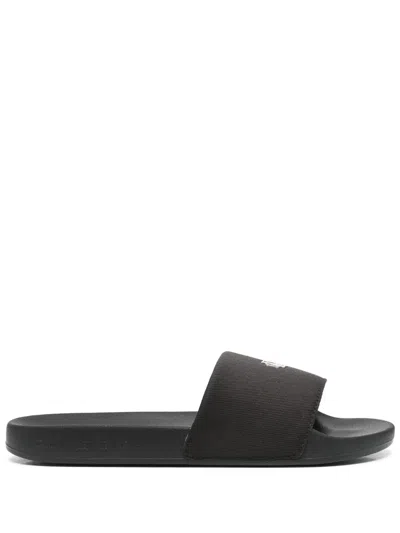 Calvin Klein Jeans Est.1978 Logo-plaque Slides In Black