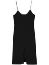 Calvin Klein Jeans Est.1978 Logo-print Buttoned Midi Dress In Black