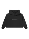 Calvin Klein Jeans Est.1978 Logo-print Cropped Hoodie In Schwarz