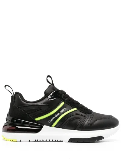 Calvin Klein Jeans Est.1978 Logo-print Lace-up Sneakers In Schwarz