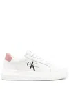 Calvin Klein Jeans Est.1978 Logo-print Leather Sneakers In White