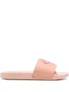 Calvin Klein Jeans Est.1978 Logo-print Open-toe Slides In Pink