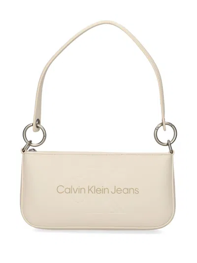 Calvin Klein Jeans Est.1978 Logo-print Shoulder Bag In Neutrals