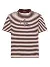 Calvin Klein Jeans Est.1978 Logo-print Striped T-shirt In Brown