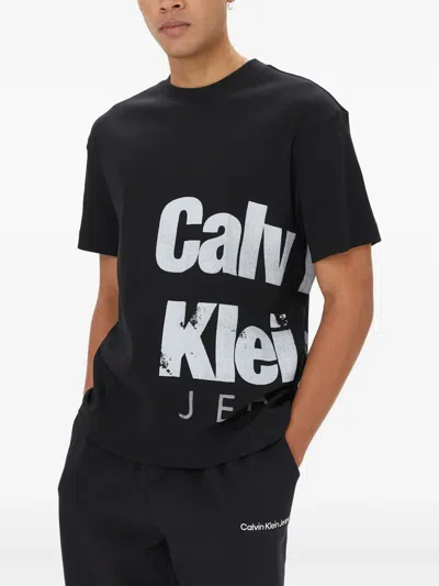 Calvin Klein Jeans Est.1978 Logo-print T-shirt In Black
