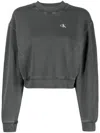 Calvin Klein Jeans Est.1978 Logo-print Washed Sweatshirt In Grey
