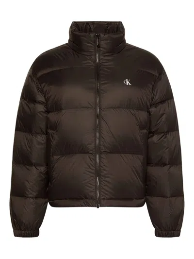 Calvin Klein Jeans Est.1978 Logo Puffer Jacket In Black