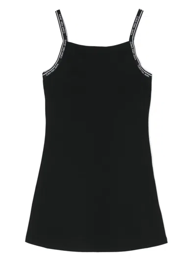 Calvin Klein Jeans Est.1978 Kids' Logo-straps Dress In 黑色