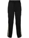 Calvin Klein Jeans Est.1978 Logo-tape Jersey Track Pants In Black