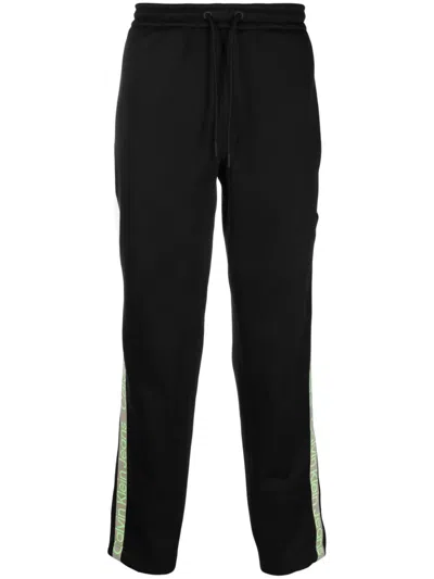 Calvin Klein Jeans Est.1978 Logo-tape Jersey Track Pants In Black
