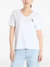 Calvin Klein Jeans Est.1978 Logo V-neck Tee In White
