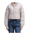 Calvin Klein Jeans Est.1978 Long-sleeved Cotton-padded Jacket In Gray