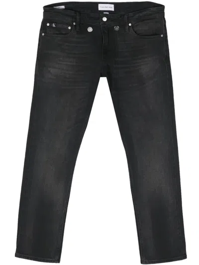 Calvin Klein Jeans Est.1978 Low-rise Stretch-cotton Jeans In Black