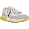 Calvin Klein Jeans Est.1978 Magalee Womens Faux Leather Lifestyle Casual And Fashion Sneakers In White