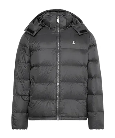 Calvin Klein Jeans Est.1978 Men's Nylon Zip Jacket In Gray