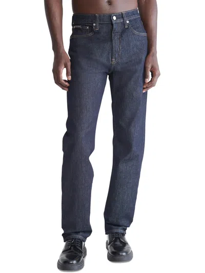 Calvin Klein Jeans Est.1978 Mens Denim Straight Leg Jeans In Blue