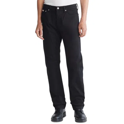 Calvin Klein Jeans Est.1978 Mens Stretch Mid Rise Straight Leg Jeans In Black
