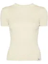 Calvin Klein Jeans Est.1978 Mock-neck Ribbed T-shirt In Neutrals