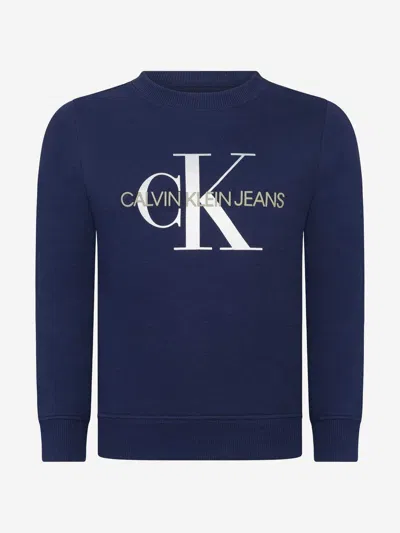 Calvin Klein Jeans Est.1978 Monogram Logo Sweater 12 Yrs Blue
