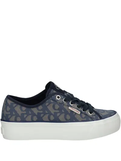 Calvin Klein Jeans Est.1978 Monogram Sneakers In Blue