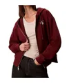 Calvin Klein Jeans Est.1978 Monogram Zip Up Hoodie In Burgundy