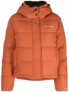 Calvin Klein Jeans Est.1978 Monologo Non Down Puffer Jacket In Orange
