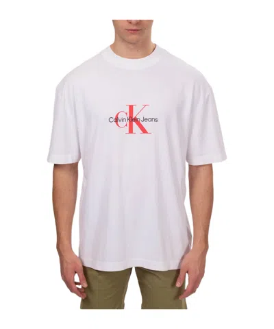 Calvin Klein Jeans Est.1978 Open-necked Black Shirt In White