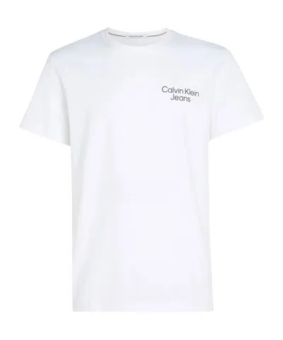 Calvin Klein Jeans Est.1978 Open-necked Black Shirt In White