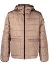 Calvin Klein Jeans Est.1978 Padded Hooded Jacket In Brown