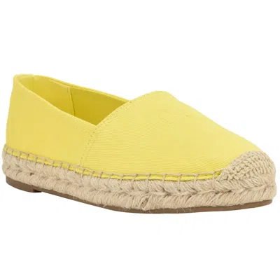 Calvin Klein Jeans Est.1978 Padon Womens Canvas Slip On Espadrilles In Yellow