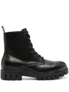 Calvin Klein Jeans Est.1978 Panelled 60mm Leather Combat Boots In Black