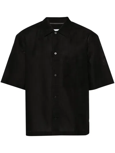 Calvin Klein Jeans Est.1978 Patch-pocket Short-sleeve Shirt In Black