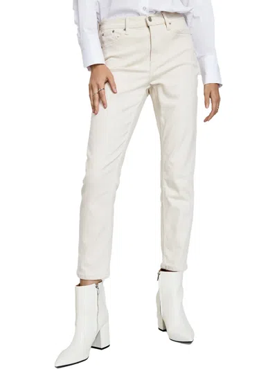 Calvin Klein Jeans Est.1978 Petites Womens Denim Long Petite Slim Jeans In White