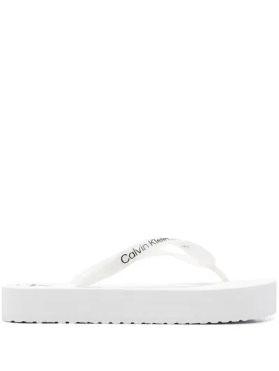 Calvin Klein Jeans Est.1978 Platform Flip-flops In White