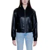 Calvin Klein Jeans Est.1978 Calvin Klein Jeans Black Polyethylene Jackets & Women's Coat In Black
