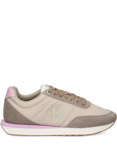 Calvin Klein Jeans Est.1978 Retro Runner Sneakers In Neutral
