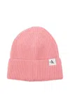 Calvin Klein Jeans Est.1978 Ribbed Hat With Logo Calvin Klein Jeans In Pink